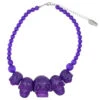 Skull Collection Necklace Purple Glitter