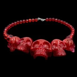 Skull Collection Necklace Red Glitter -Creepy Wear World JNSCRG 3 93342367 5816 4c97 a8bb 26990f7ede60