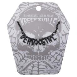 Dead Girl Text Necklace 5 Dead Girl Text Necklace -Creepy Wear World JNTDG 3