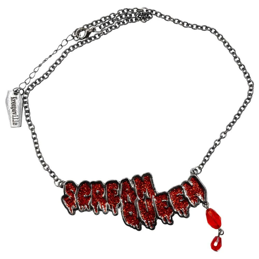 Scream Queen Text Necklace 1 Scream Queen Text Necklace