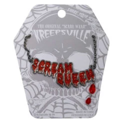 Scream Queen Text Necklace 7 Scream Queen Text Necklace -Creepy Wear World JNTSQ 3