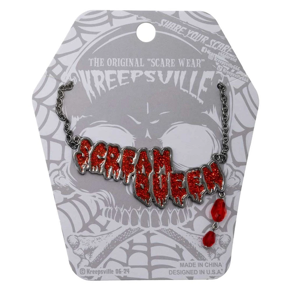 Scream Queen Text Necklace 3 Scream Queen Text Necklace - Image 3