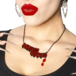 Scream Queen Text Necklace 8 Scream Queen Text Necklace -Creepy Wear World JNTSQ 4