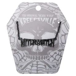 Witch Bitch Text Necklace -Creepy Wear World JNTWB 3