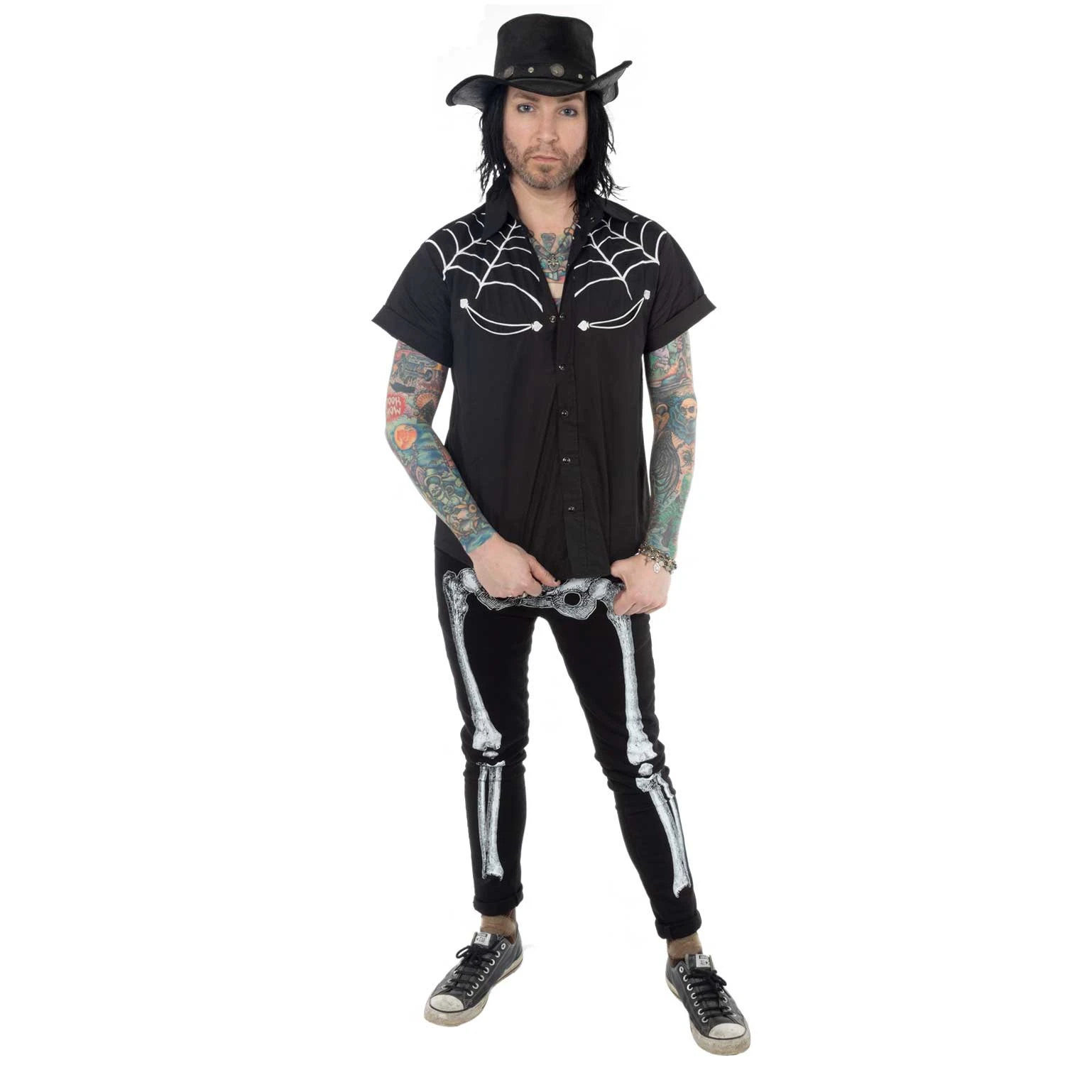 Skeleton Skinny Jeans White Bone 2 Skeleton Skinny Jeans White Bone - Image 2