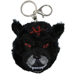 Wolfhead Plush Keychain