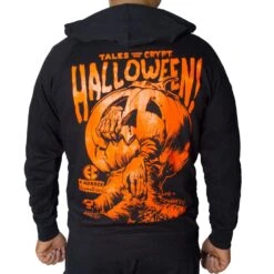 Tales From The Crypt Orange Pumpkin Unisex Hoody -Creepy Wear World MHDECOP 3