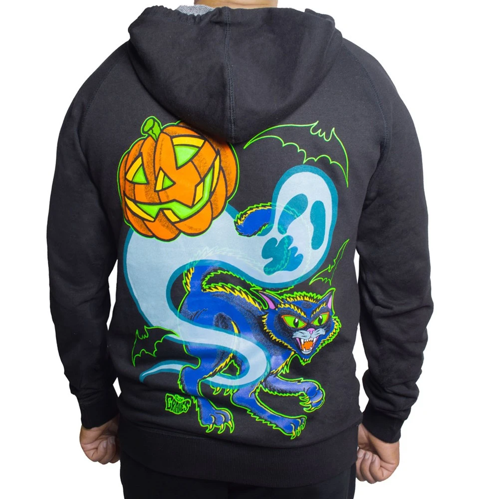 Graves Halloween Unisex Pullover Hoodie 3 Graves Halloween Unisex Pullover Hoodie - Image 3