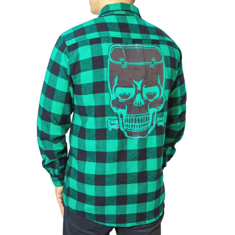 Franken Monster Green Flannel Shirt 1 Franken Monster Green Flannel Shirt