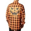Pumpkin Face Orange Flannel Shirt