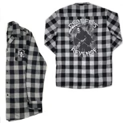Reaper's Revenge Grey Flannel Shirt -Creepy Wear World MSFRR 3