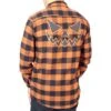 Trick Or Treat Pumpkin Orange Flannel Shirt