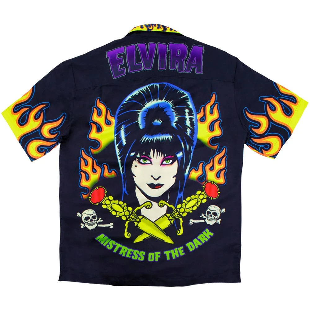 Elvira Tattoo Flames Sub Shirt 2 Elvira Tattoo Flames Sub Shirt - Image 2