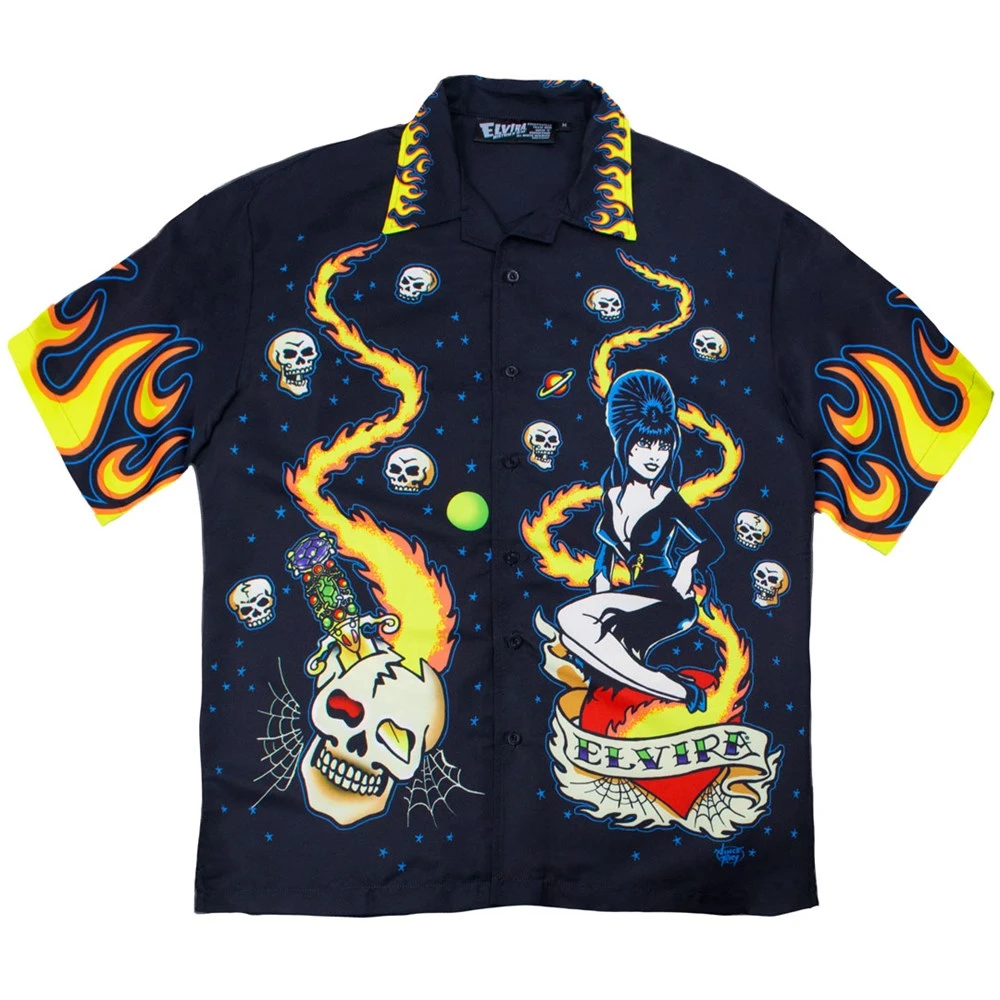 Elvira Tattoo Flames Sub Shirt 1 Elvira Tattoo Flames Sub Shirt