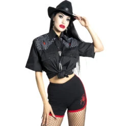 Black Widow Western Shirt 9 Black Widow Western Shirt -Creepy Wear World MSWBW 4