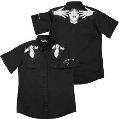 Elvira Classic Logo Western Shirt -Creepy Wear World MSWECL 6