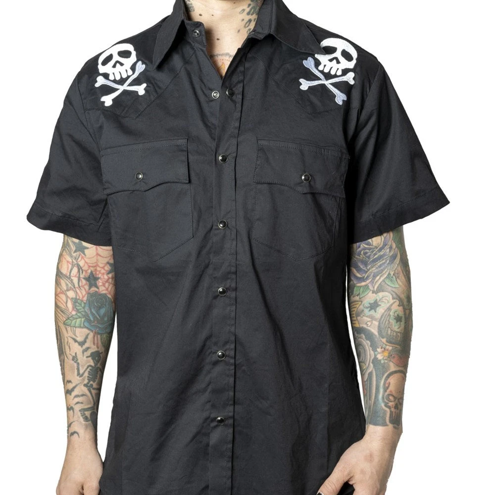 Harlock Skull X Bones Western Shirt 1 Harlock Skull X Bones Western Shirt
