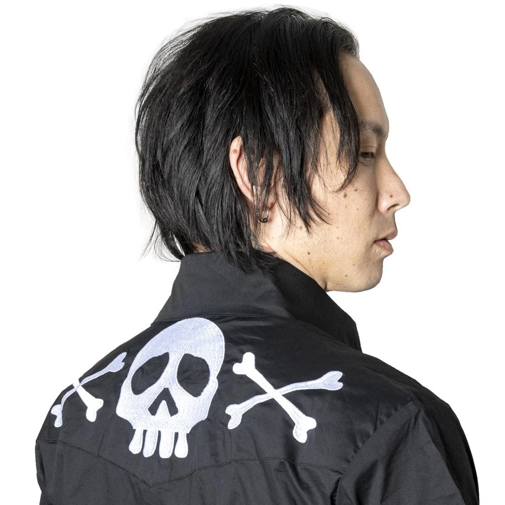 Harlock Skull X Bones Western Shirt 2 Harlock Skull X Bones Western Shirt - Image 2