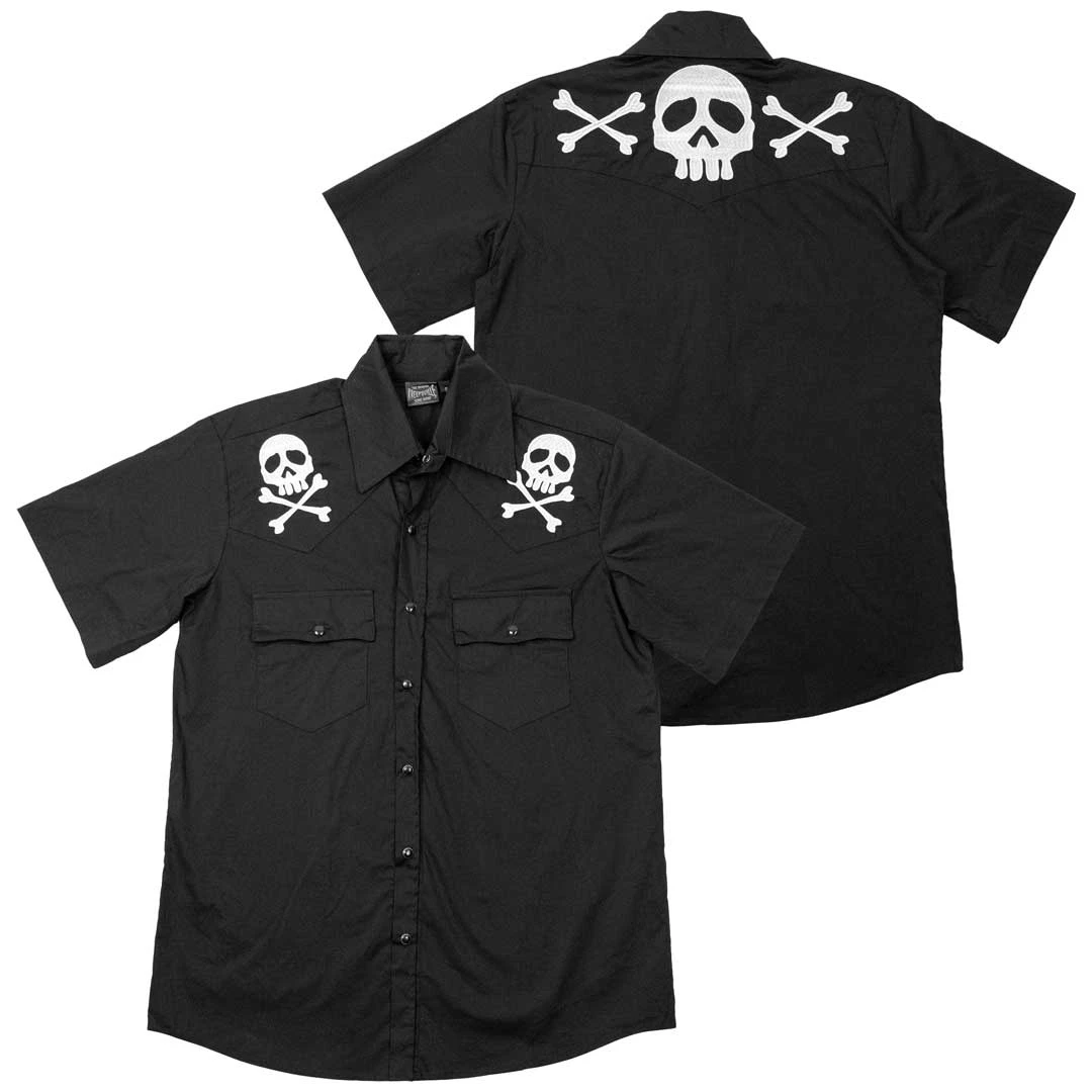 Harlock Skull X Bones Western Shirt 5 Harlock Skull X Bones Western Shirt - Image 5
