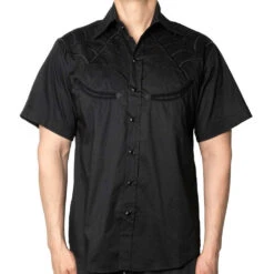 Spiderweb Black Western Shirt