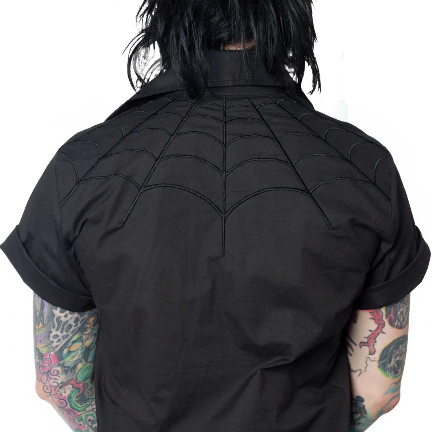 Spiderweb Black Western Shirt 4 Spiderweb Black Western Shirt - Image 4