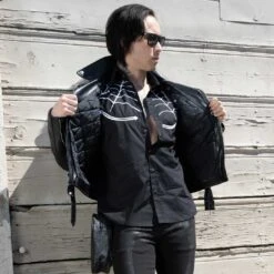 Spiderweb White Western Shirt -Creepy Wear World MSWWW 6