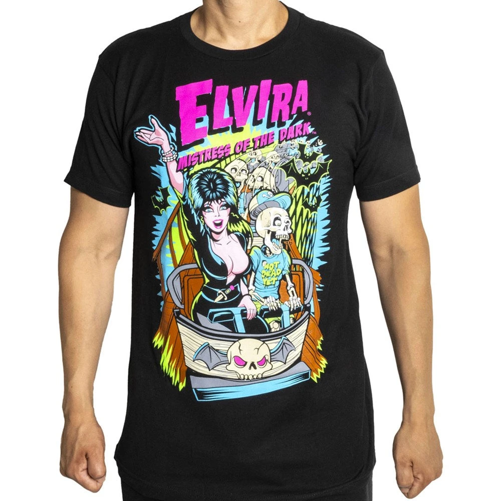 Elvira Ghostcoaster Mens T-Shirt 2 Elvira Ghostcoaster Mens T-Shirt - Image 2