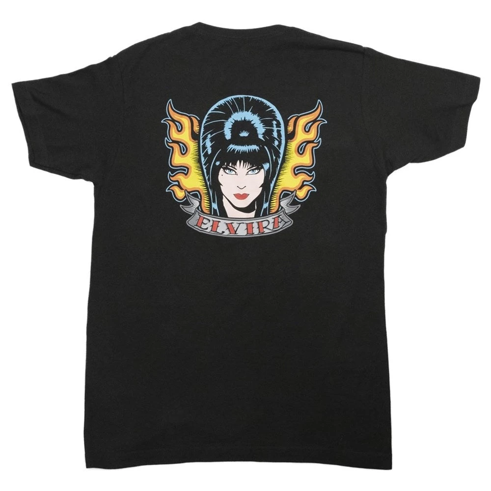Elvira Tattoo Flame Mens T-Shirt 2 Elvira Tattoo Flame Mens T-Shirt - Image 2