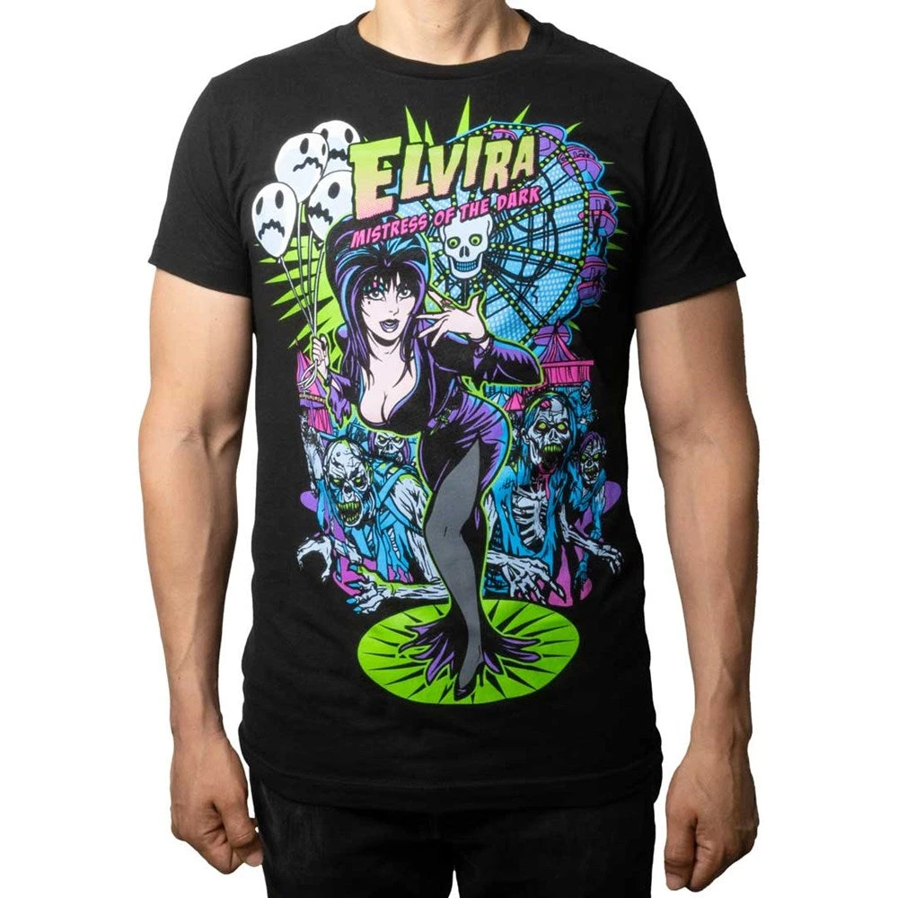 Elvira Zombie Ferris Wheel T-Shirt 2 Elvira Zombie Ferris Wheel T-Shirt - Image 2