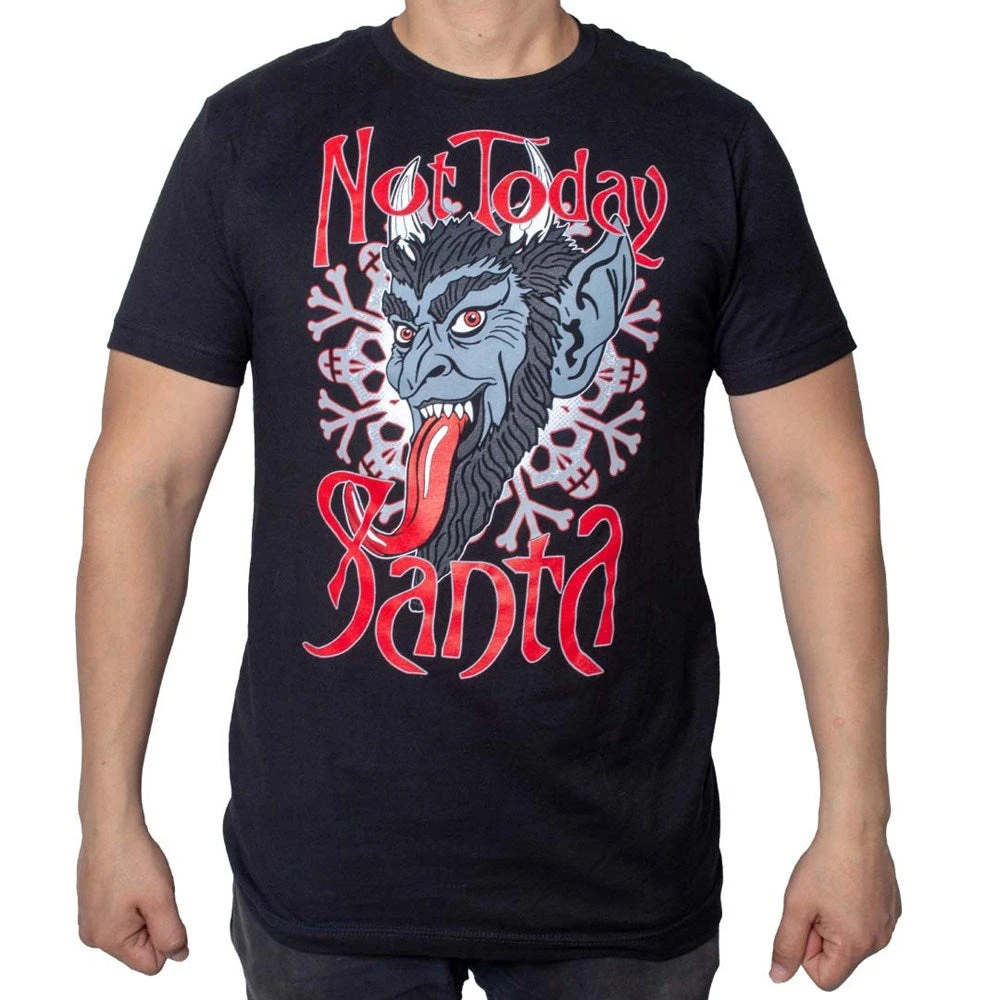 Krampus Not Today Santa T-shirt 2 Krampus Not Today Santa T-shirt - Image 2
