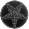 Satanic Circle Shiny Black Patch