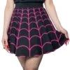 Spiderweb Pink Skater Skirt