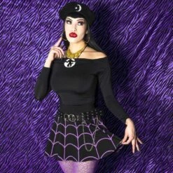 Spiderweb Purple Skater Skirt -Creepy Wear World SKWP 5 ba8f72ec 0eef 4486 b7b7 656fae769358