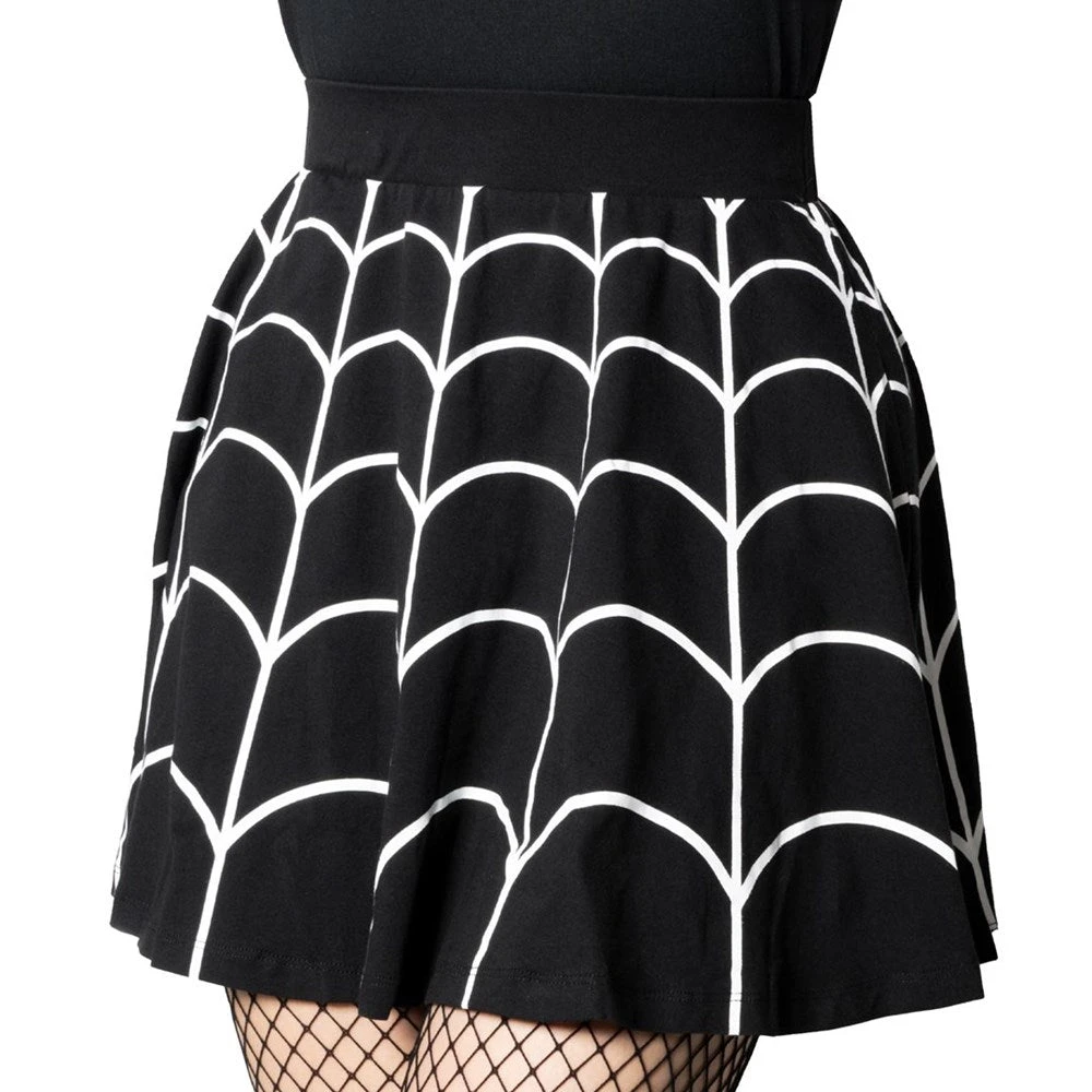 Spiderweb White Skater Skirt 1 Spiderweb White Skater Skirt