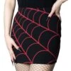 Spiderweb Mini Skirt Red