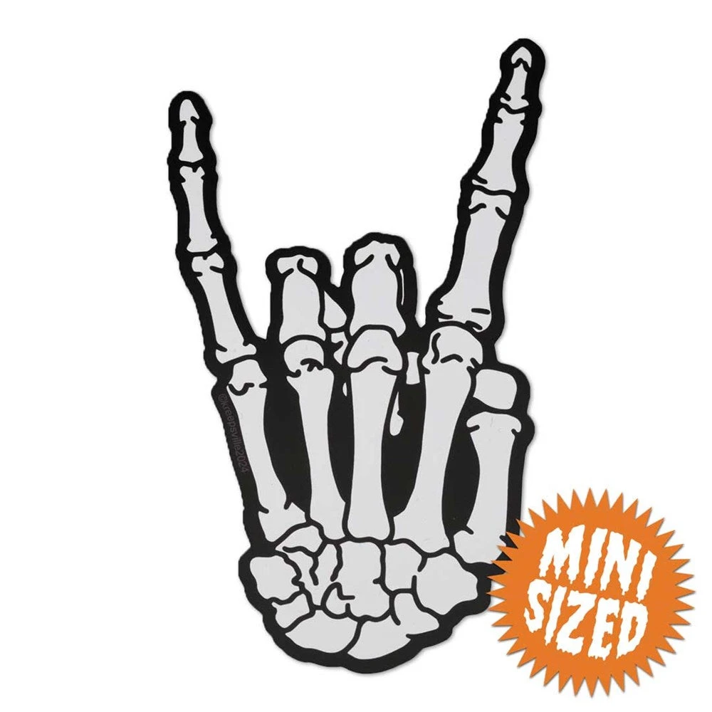 Skeleton Hand Devil Mini Vinyl Sticker 1 Skeleton Hand Devil Mini Vinyl Sticker