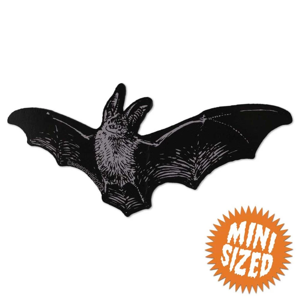 Realistic Bats Left Mini Vinyl Sticker 1 Realistic Bats Left Mini Vinyl Sticker