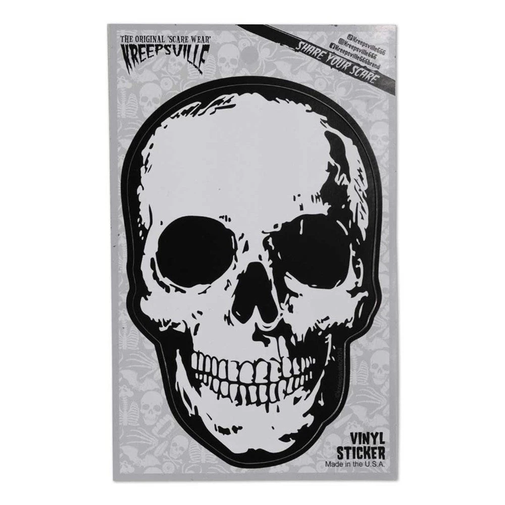 Anatomical Skull Vinyl Sticker 2 Anatomical Skull Vinyl Sticker - Image 2
