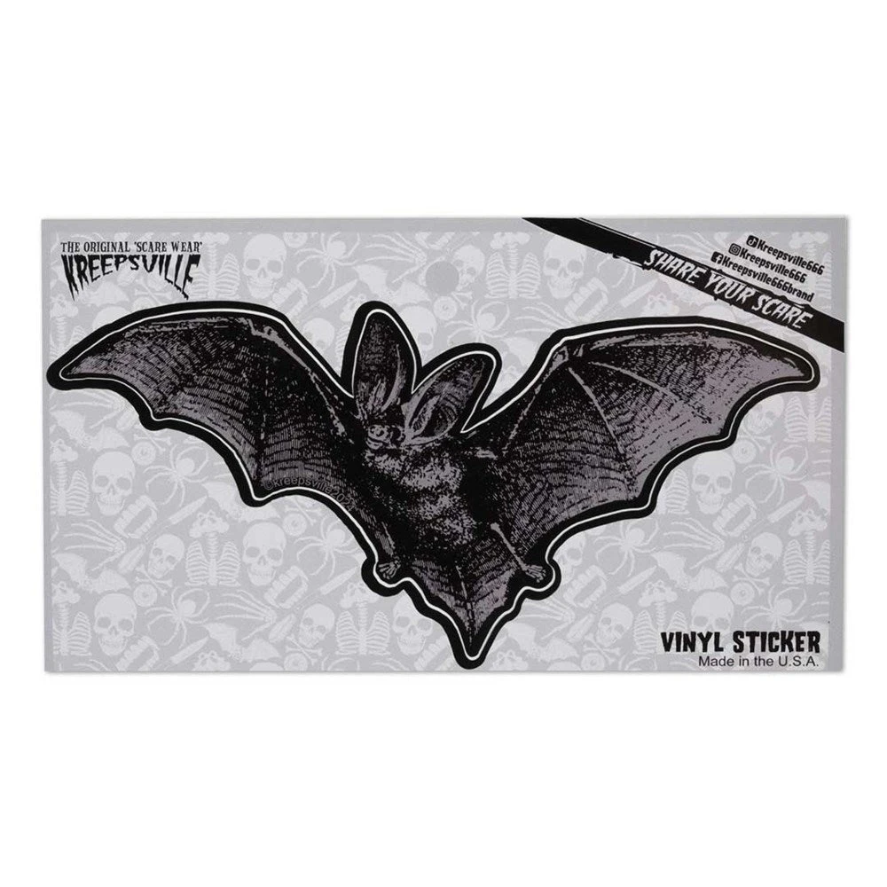 Realistic Bats Left Vinyl Sticker 2 Realistic Bats Left Vinyl Sticker - Image 2