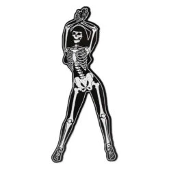 Skeleton Pin-up Arms Standing Vinyl Sticker