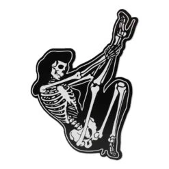 Skeleton Pin-up Leg Up Vinyl Sticker