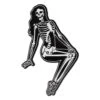 Skeleton Pin-up Sitting Vinyl Sticker