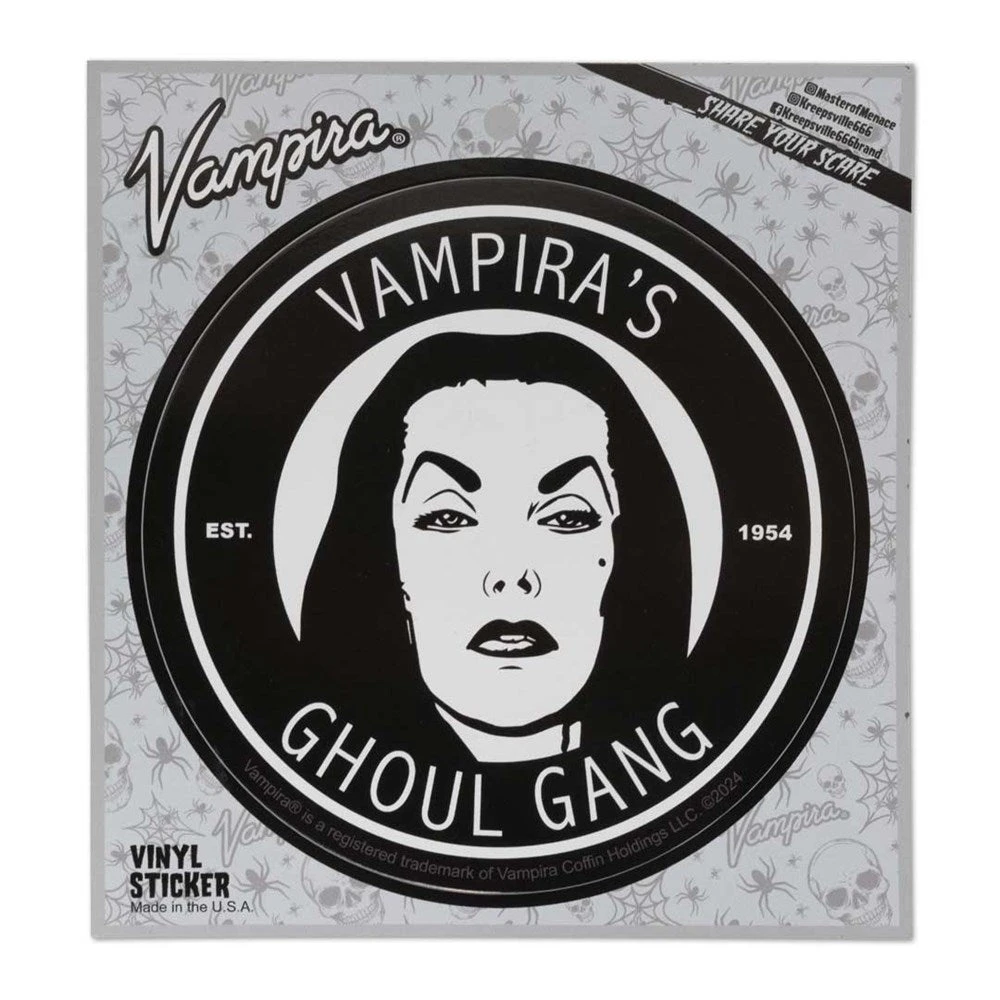 Vampira Ghoul Gang Vinyl Sticker 2 Vampira Ghoul Gang Vinyl Sticker - Image 2
